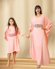 BUBBLEGUM PINK BELT DRESS (MOTHER DAUGHTER DUO)