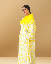 LEMONY YELLOW CAPE COLLAR JALABIYA