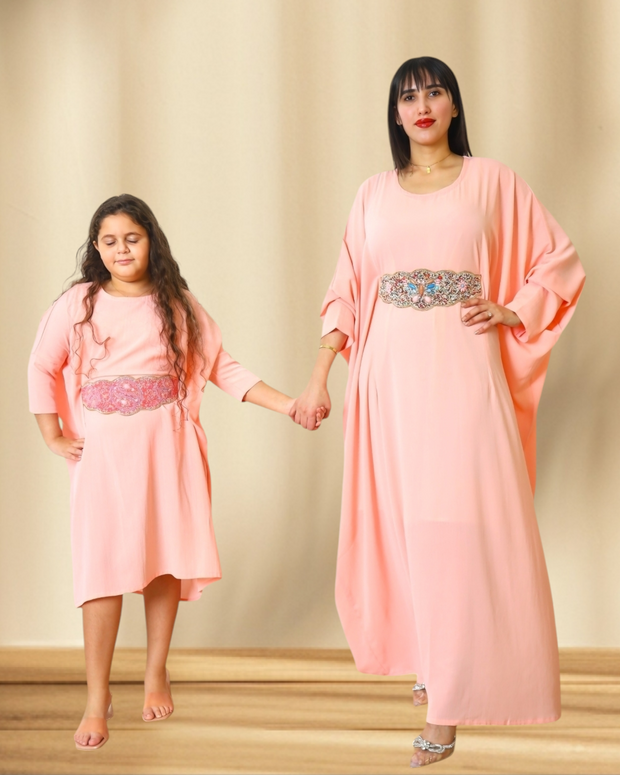 BUBBLEGUM PINK BELT DRESS (MOTHER DAUGHTER DUO)