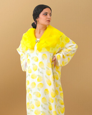 LEMONY YELLOW CAPE COLLAR JALABIYA