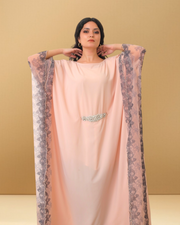 NUDE AND BLUE LACEY KAFTAN