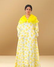 LEMONY YELLOW CAPE COLLAR JALABIYA