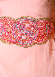 BUBBLEGUM PINK BELT KIDS DRESS