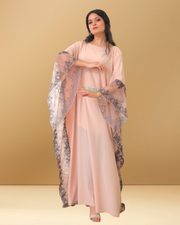 NUDE AND BLUE LACEY KAFTAN