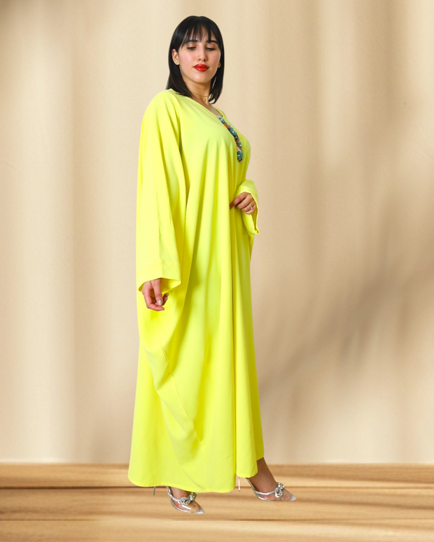 YELLOW FEVER ABAYA STYLE DRESS