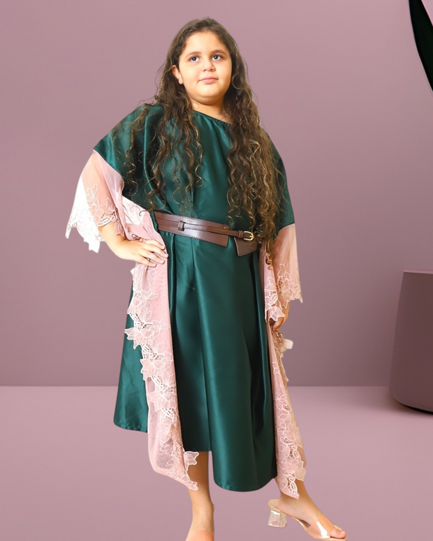 EMERALD GREEN KAFTAN (MOTHER / DAUGHTER DUO)