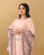 NUDE AND BLUE LACEY KAFTAN