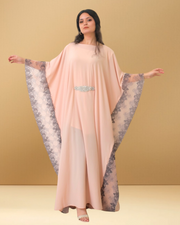 NUDE AND BLUE LACEY KAFTAN