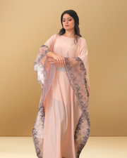 NUDE AND BLUE LACEY KAFTAN