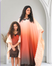 PEACH SUNSET KAFTAN  (MOTHER / DAUGHTER DUO )