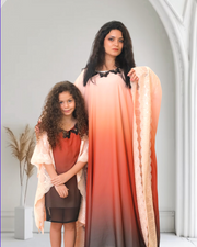 PEACH SUNSET KAFTAN  (MOTHER / DAUGHTER DUO )