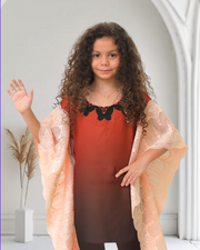 PEACH SUNSET KAFTAN  For Kids