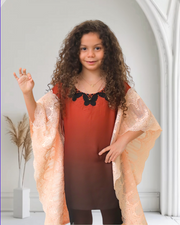 PEACH SUNSET KAFTAN  For Kids