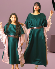 EMERALD GREEN KAFTAN (MOTHER / DAUGHTER DUO)