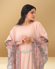 NUDE AND BLUE LACEY KAFTAN