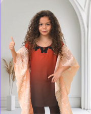 PEACH SUNSET KAFTAN  For Kids