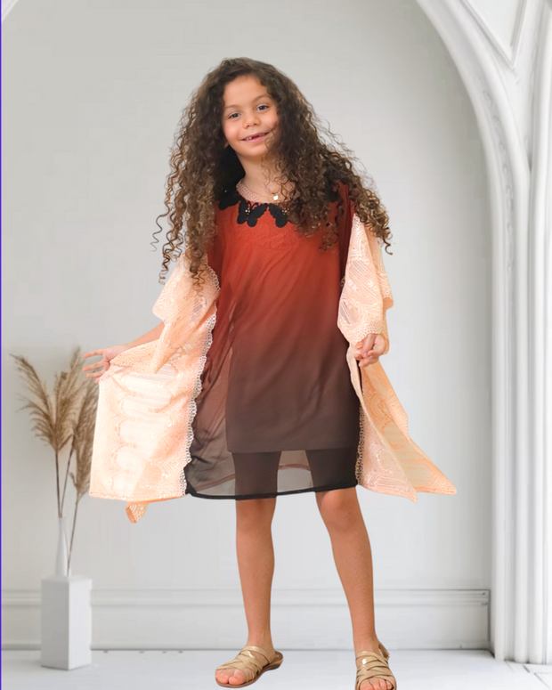 PEACH SUNSET KAFTAN  For Kids