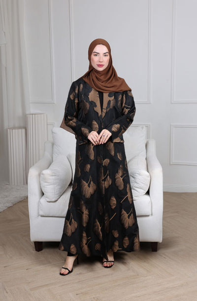 Golden Ginkgo Leaves Abaya